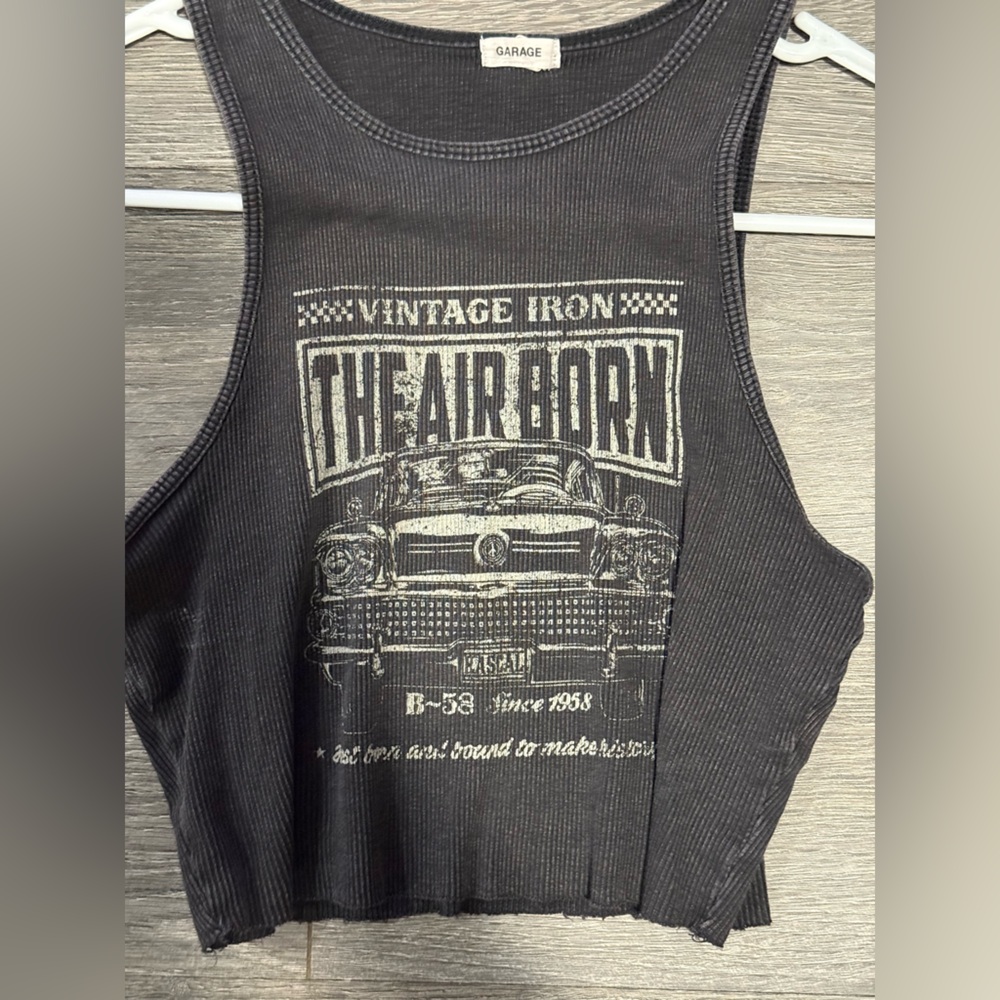 ⭐️Garage Charcoal Ribbed Tank Top